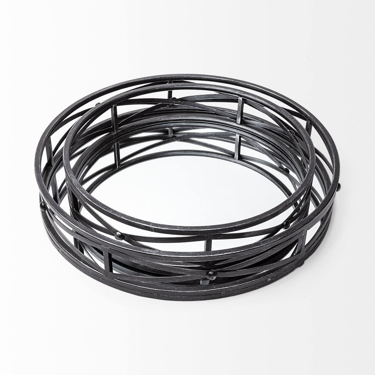 Black Metal Tray (Set of 2) E563306