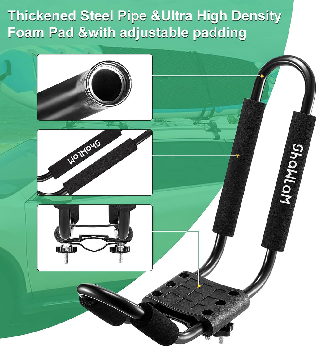 2 Pairs Universal HD Kayak Roof Rack for 2 Kayaks I74613