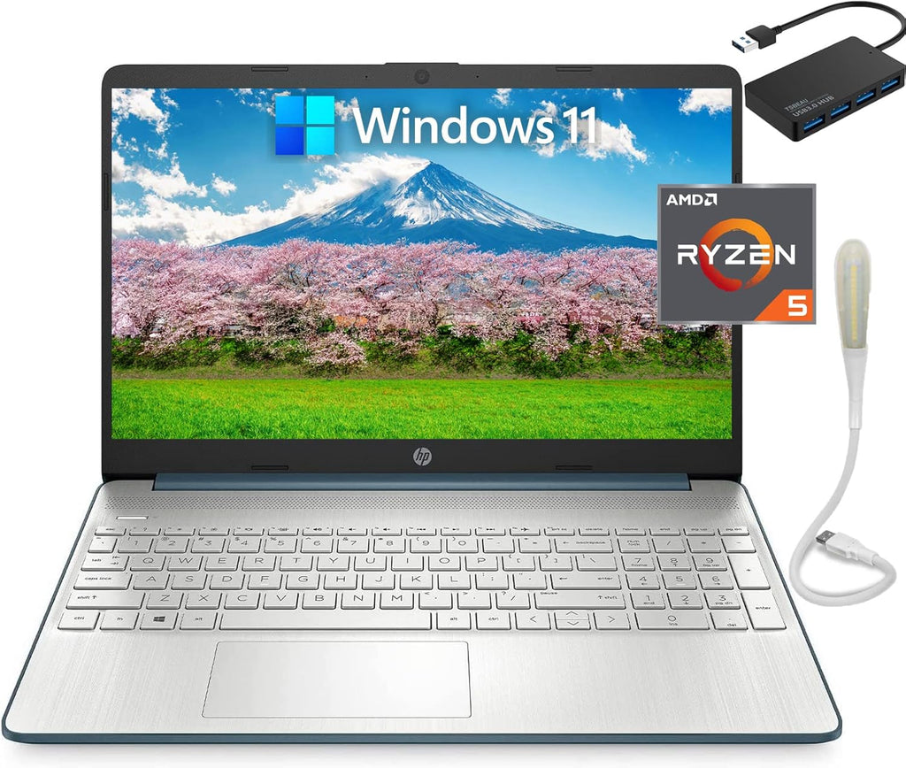 HP 15.6" Full HD Laptop, AMD Ryzen 5 5500U, 16GB Memory 256GB SSD, Windows 11 Home M63163