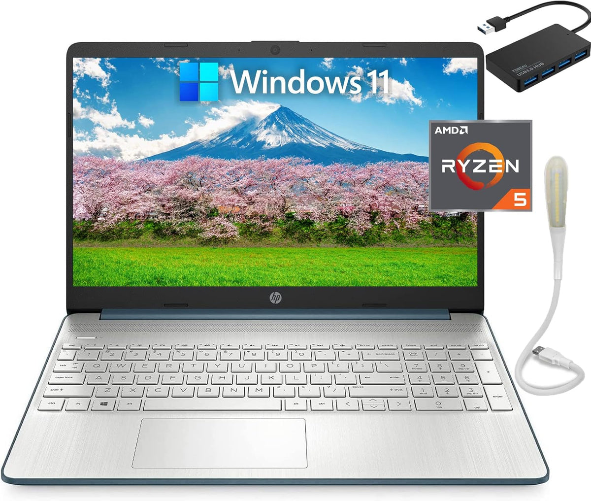 HP 15.6" Full HD Laptop, AMD Ryzen 5 5500U, 16GB Memory 256GB SSD, Windows 11 Home M63163