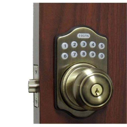 Antique Brass Digital Electronic Knob Lock O101