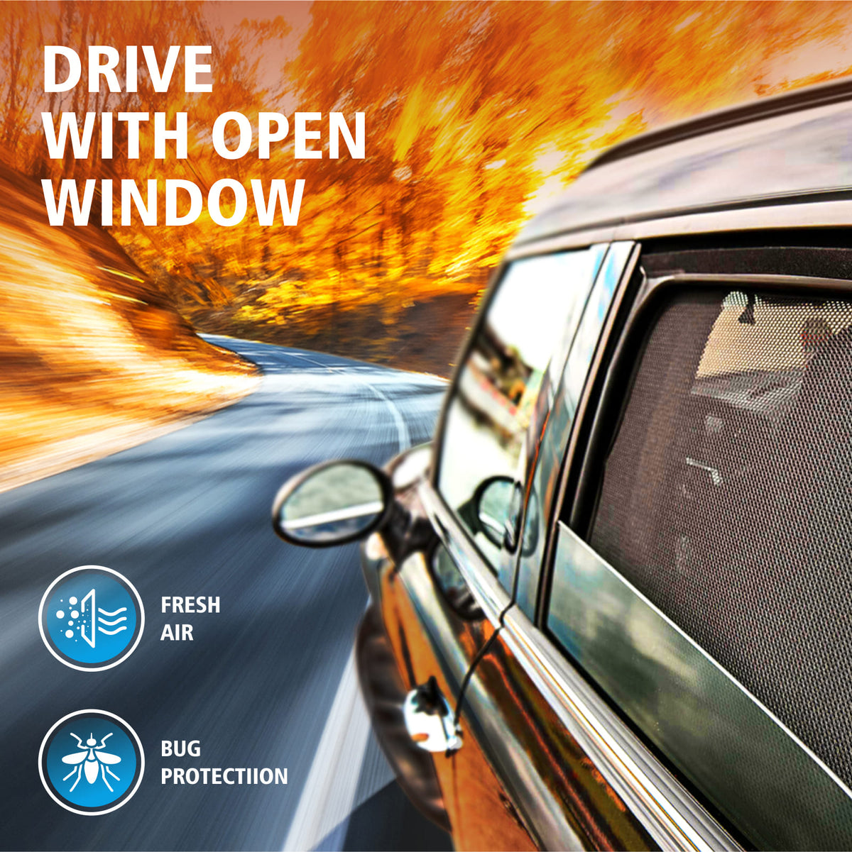 Magnetic Car Window Sunshade 4 Pc. Set Q548101