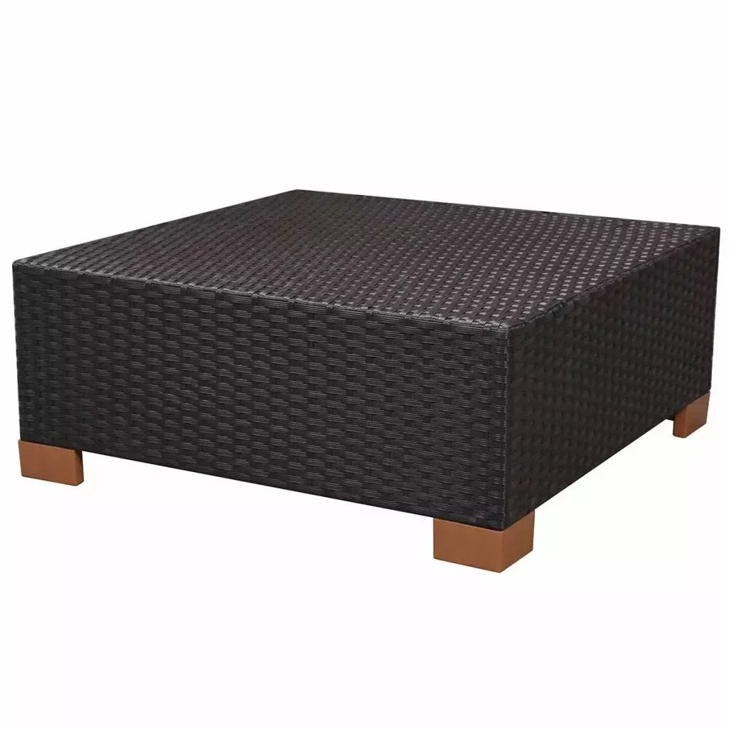 8 Piece Outdoor Poly Rattan Sectional Sofa Set with Ottoman and Coffee Table Z71775