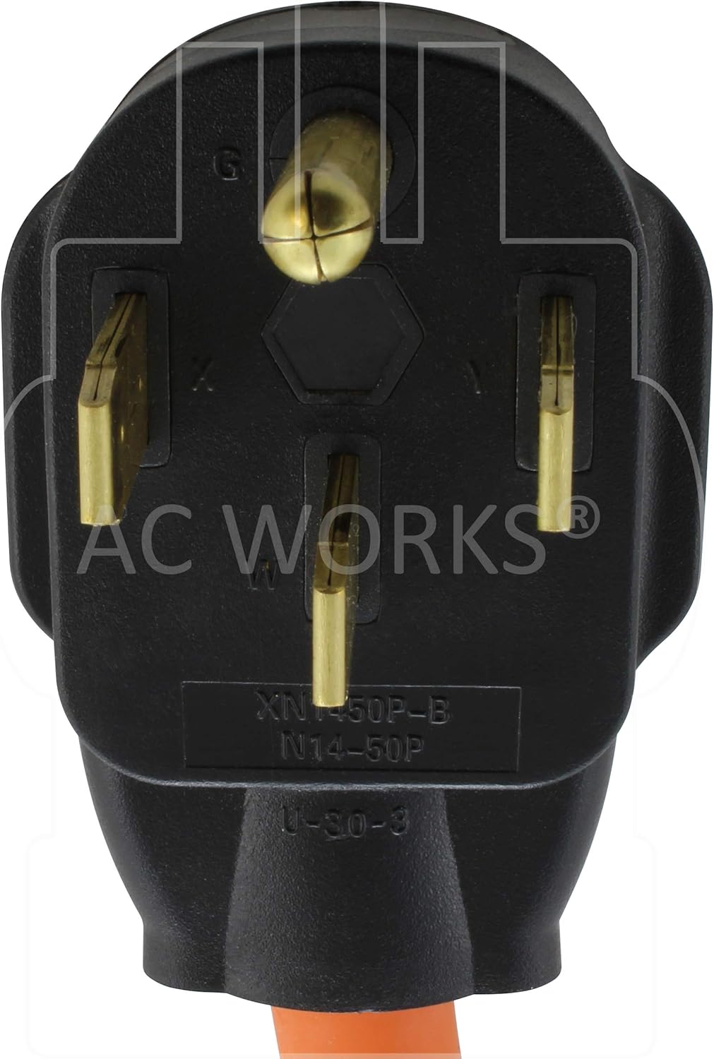 4-Prong 220-Volt Plug to 120-Volt 15/20Amp Household Female Adapter Cord, Pack of 2 P536