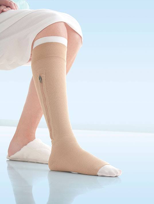 Beige XX-Large Right Compression Stocking with Zipper Z220360