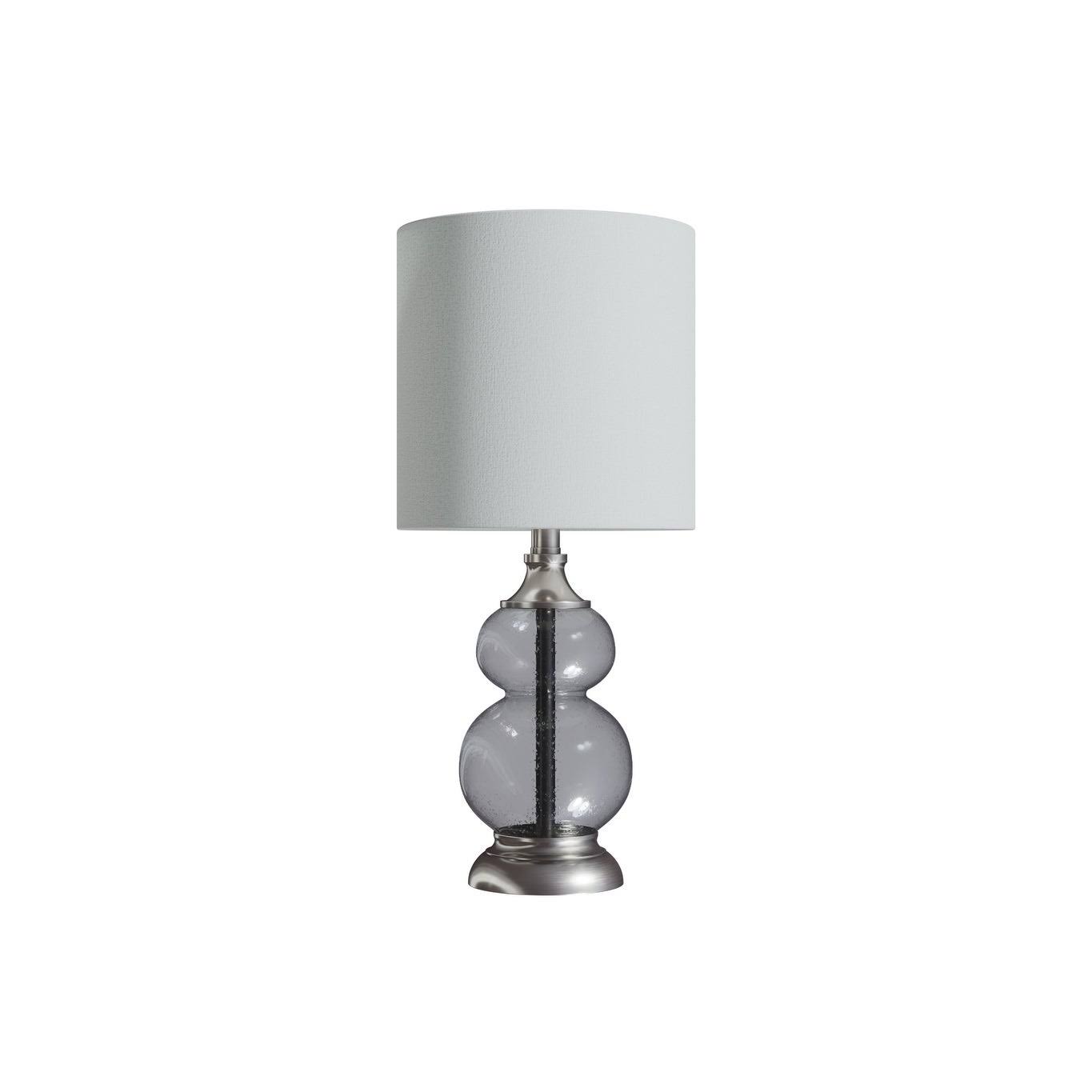 Clear Seeded Glass Accent Lamp Set of 2 U647