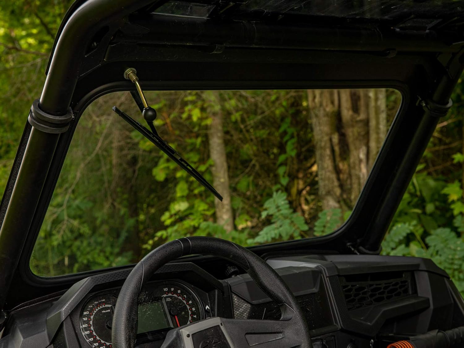 Vented Front Glass Windshield with Aluminum Frame and Manual Wiper Y561