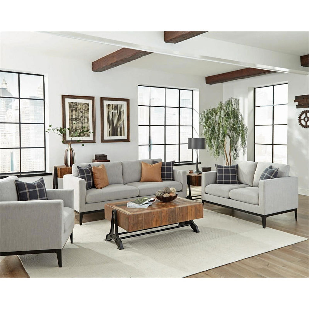 3-piece Fabric Living Room Set in Light Gray M643