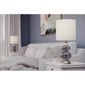 Clear Seeded Glass Accent Lamp Set of 2 U647