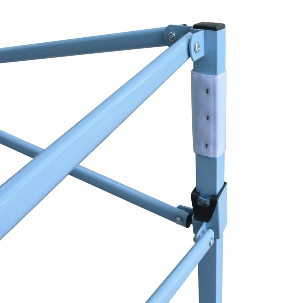 Folding Party Tent with 4 Sidewalls Steel Blue K479197