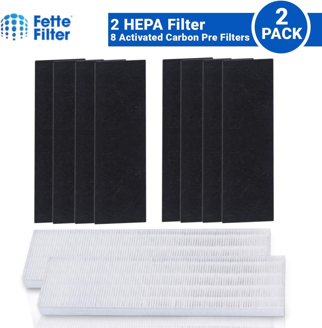 2 Hepa Filters & 8 Carbon Pre Filters Pack of 2 S144