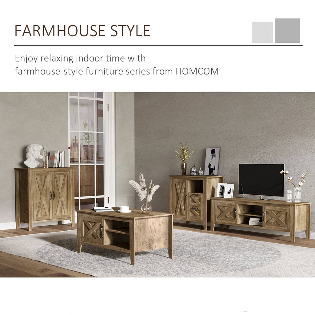 Farmhouse Sideboard Storage Cabinet with Drawers C4380
