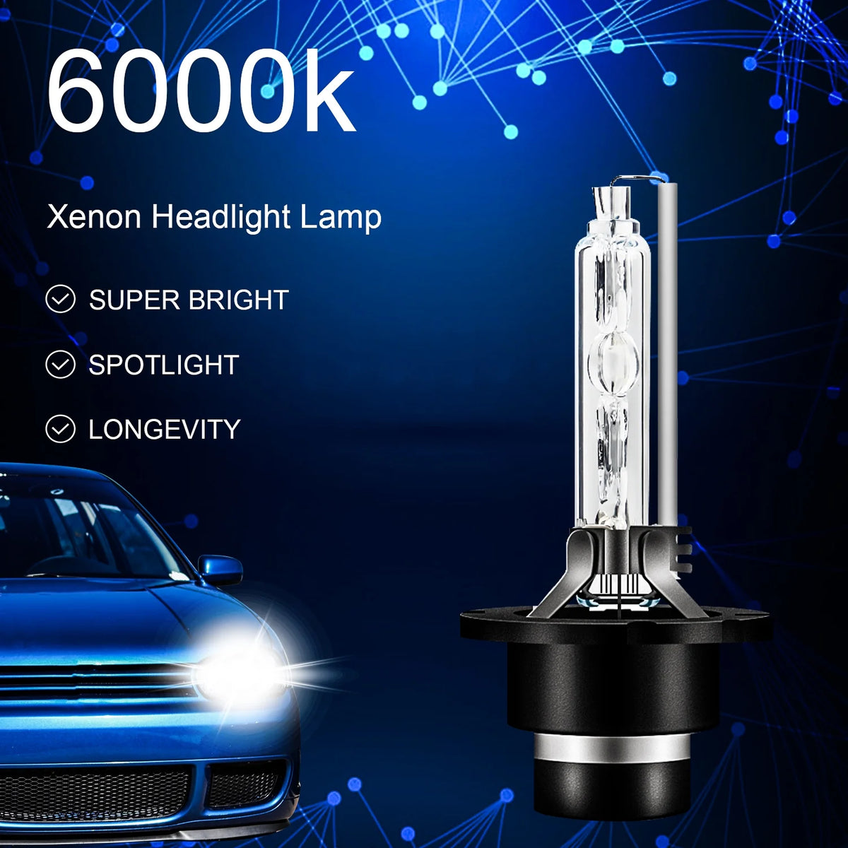 D4S Xenon HID Headlight Replacement Bulb Qty2 V1781