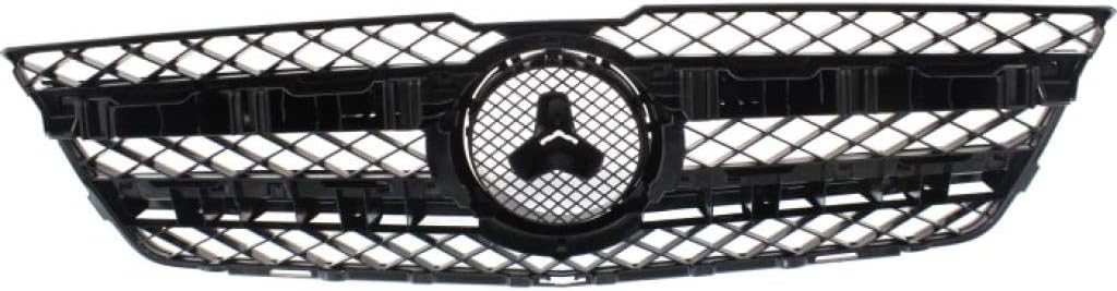 Black Shell & Insert Grille Assembly with Chrome Molding and Aluminum Trim Q204923