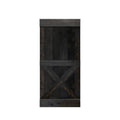 Charcoal Black Stained Solid Knotty Pine Wood Interior Sliding Barn Door Slab T9802