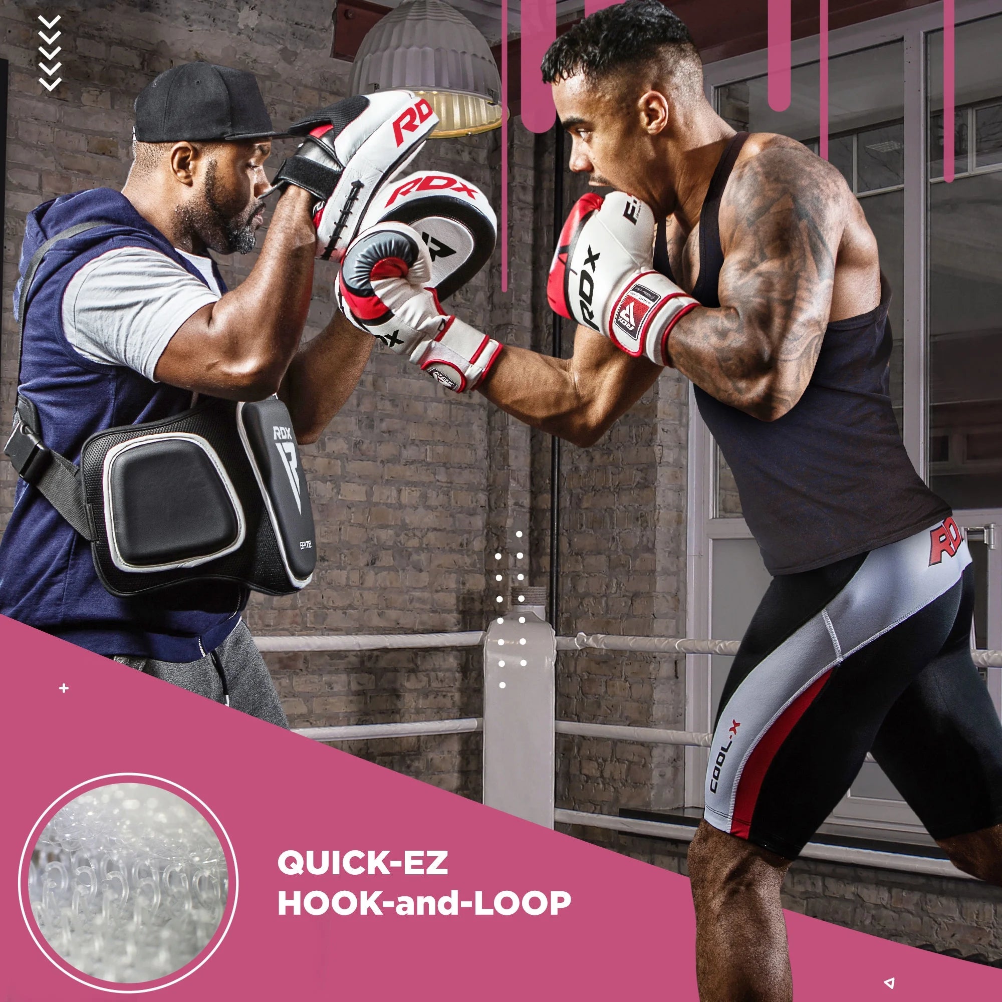 Pink 10oz Leather Boxing Gloves I273
