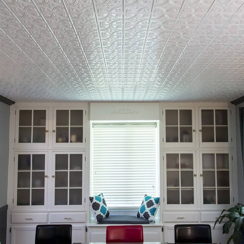 Matte White 5 Pack Glue Up Ceiling Tile M3115