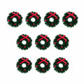 10pcs Mini Wreaths Green Dollhouse Decorations H94261