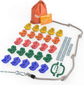 25 Pc Rock Climbing Holds with 8ft Knotted Rope and Carry Bag R45724