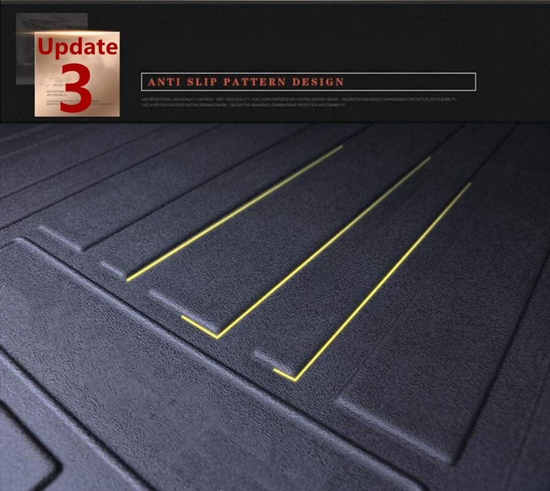 Black Heavy Duty Rubber Waterproof Rear Cargo Tray Trunk Floor Mat Protector Pack of 2 L273
