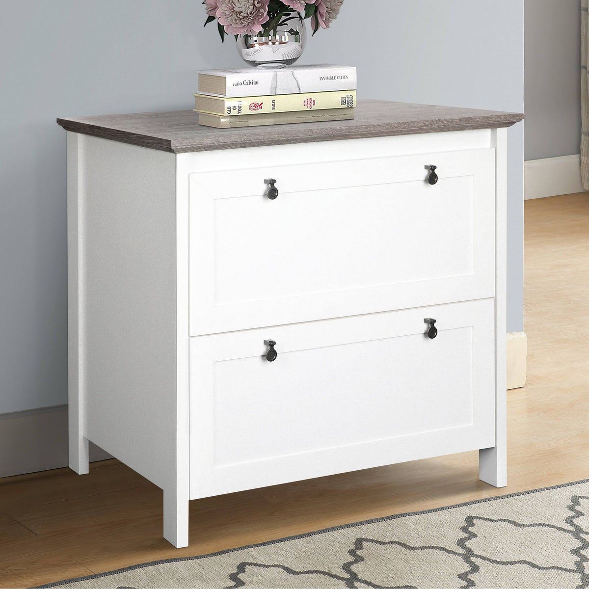 White 2-Drawer Lateral Filing Cabinet Z47690