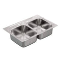 33x22 Drop in Double Basin Stainless Steel Kitchen Sink H709860
