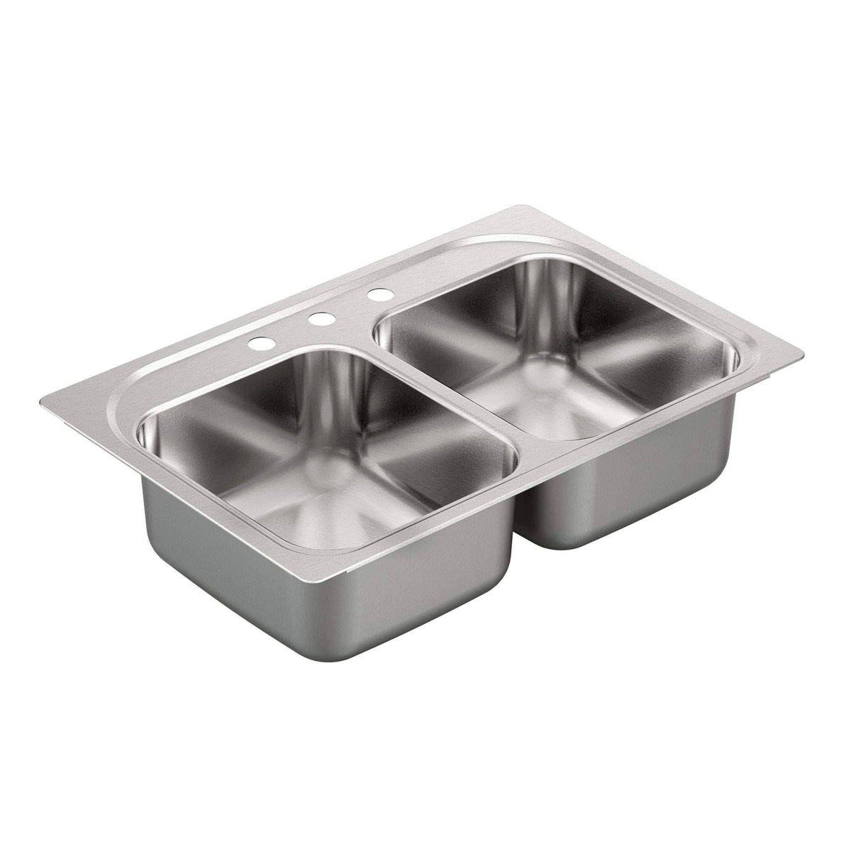 33x22 Drop in Double Basin Stainless Steel Kitchen Sink H709860
