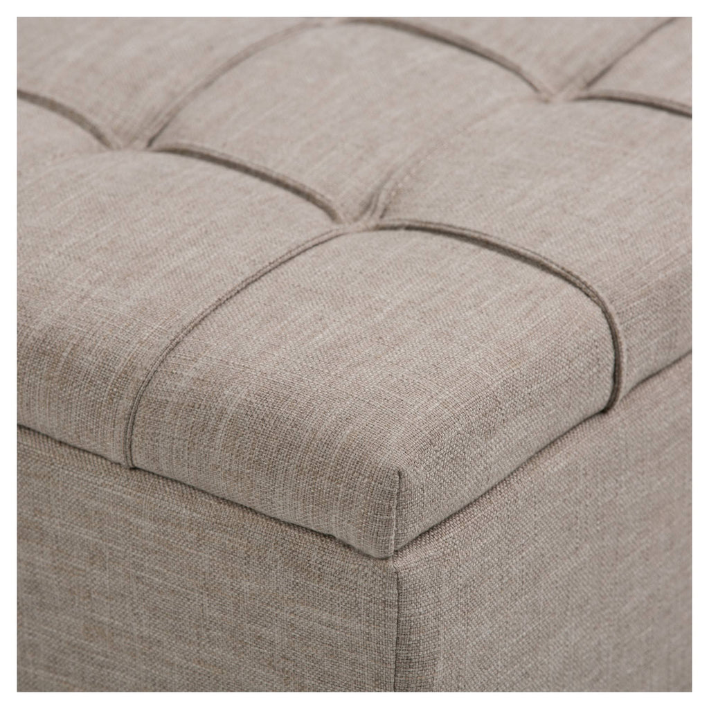 Natural Rectangle Storage Ottoman Z947