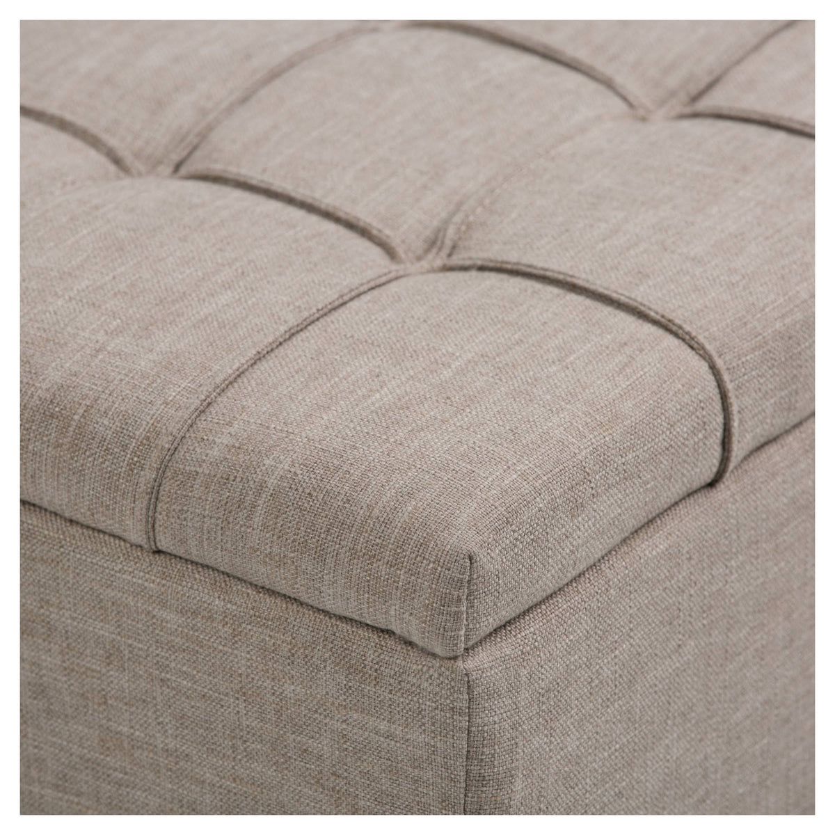 Natural Rectangle Storage Ottoman Z947