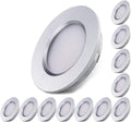 12V LED Recessed Cabinet Lights Waterproof Ultra-Thin 3000K Warm White 12 Pack Q547