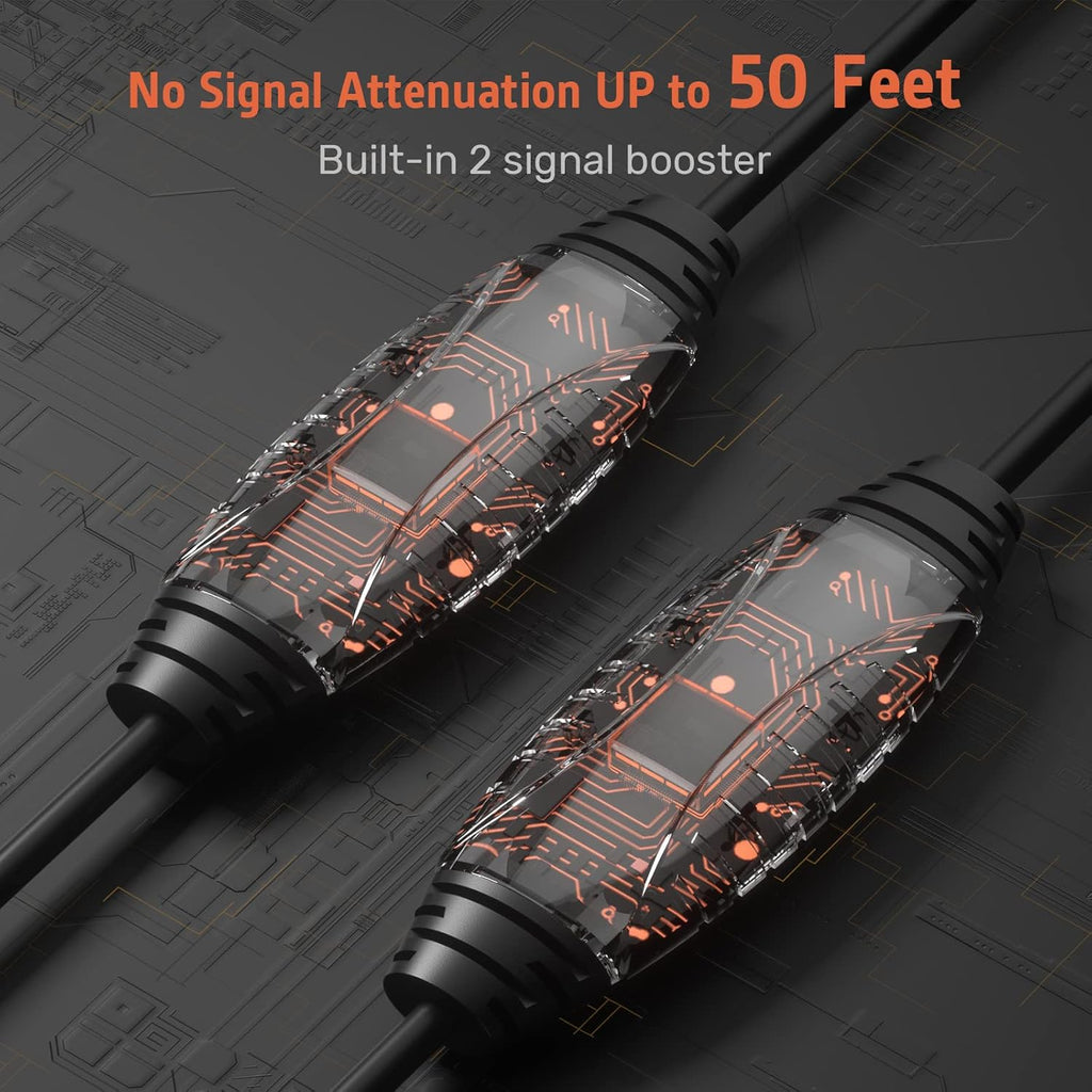 50 Feet Active USB 3.0 Male to Female Extension Cable with Power Adapter Z6378