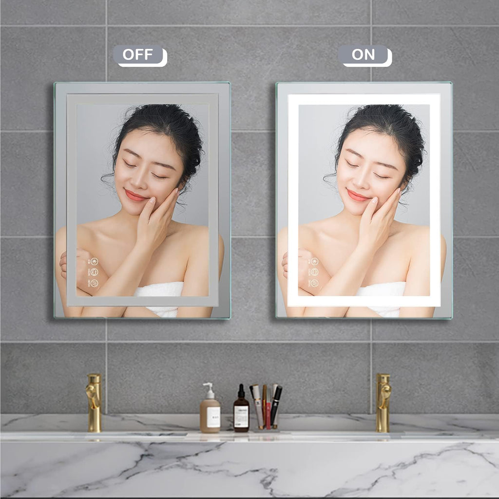 Wall Mounted LED Bathroom Mirror with Anti-Fog N158804