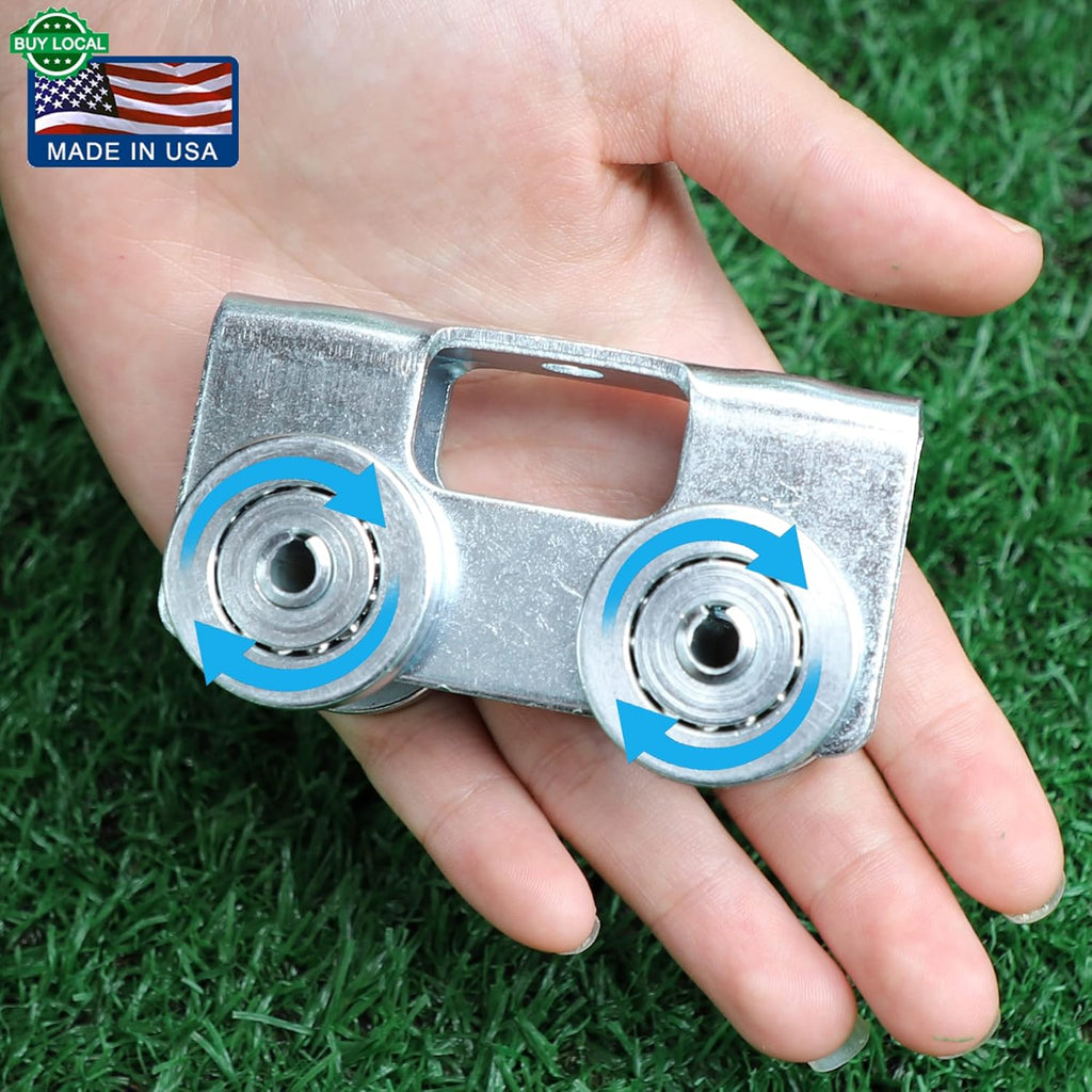 4 Wheel Light Duty Trolley Assembly, Electro-Galvanized Zinc, Pack of 2 T406784