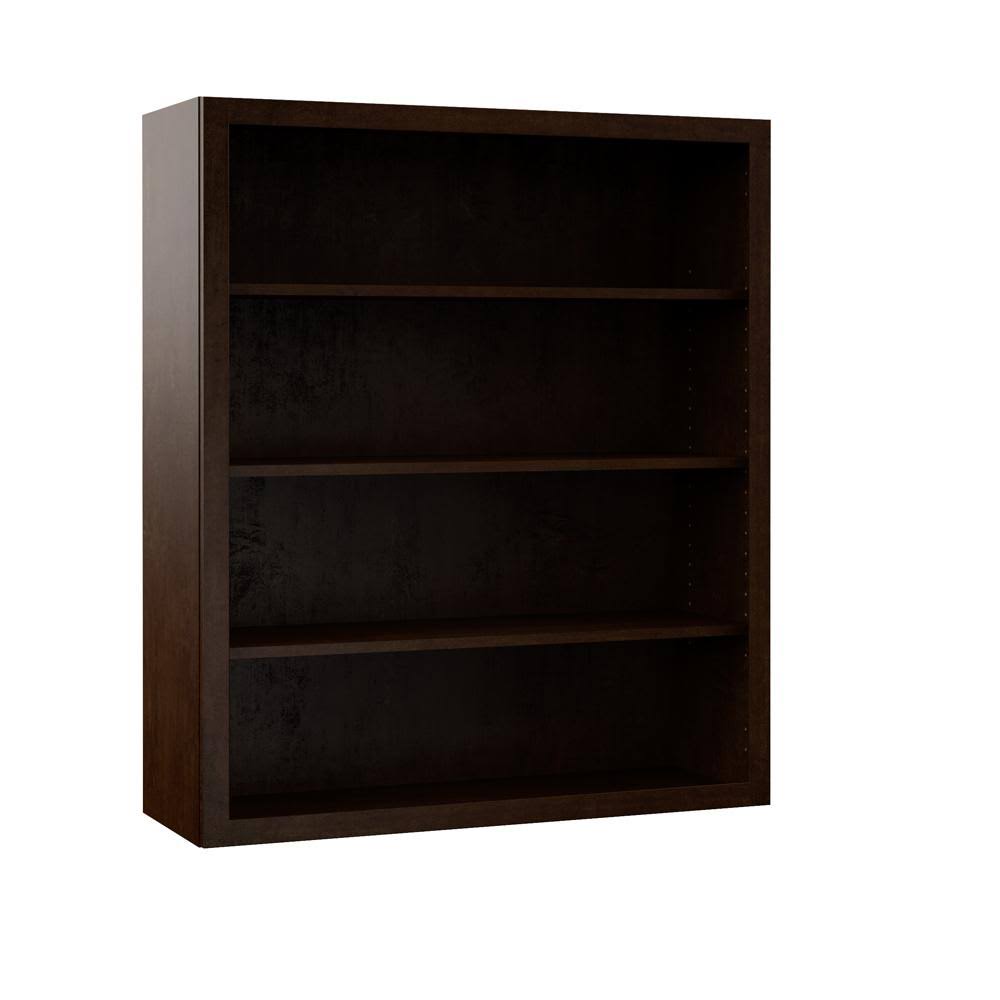 Espresso Brown Wall Open Shelf Kitchen Cabinet H31692