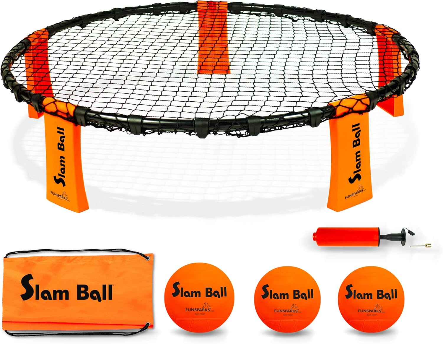 Spike Ball Game with Playing Net, 3 Balls, Carrying Bag and Rules E59086