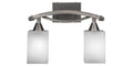 Brushed Nickel 2 Light 16 inch Bath Bar with White Muslin Glass F886181