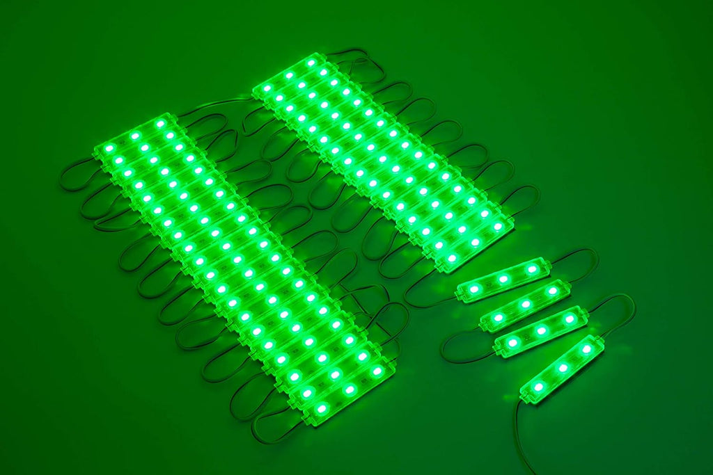 60 Green LED Light Module with 12v AC Power Package Z10623