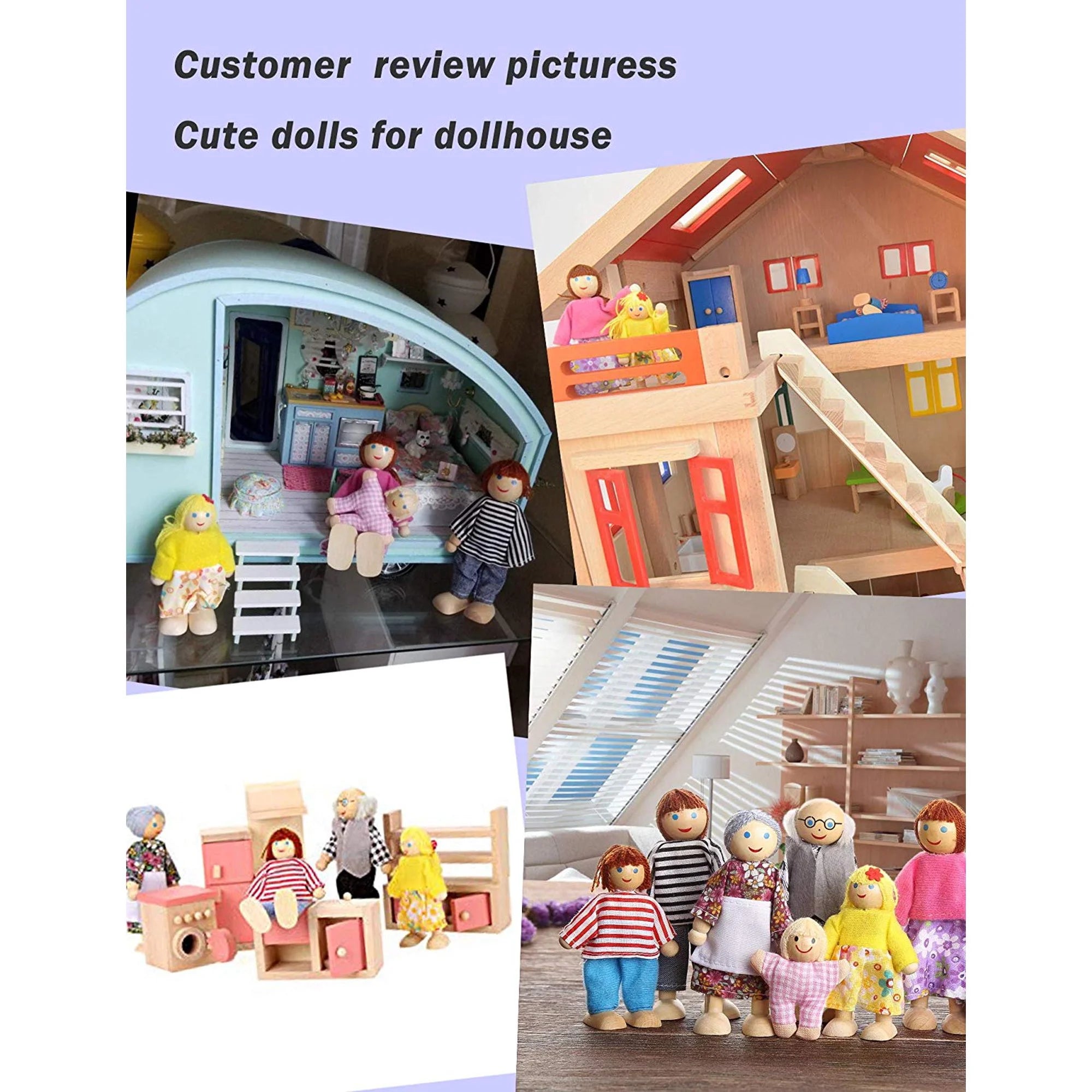 Wooden Dolls Playset Set of 7-Piece K263
