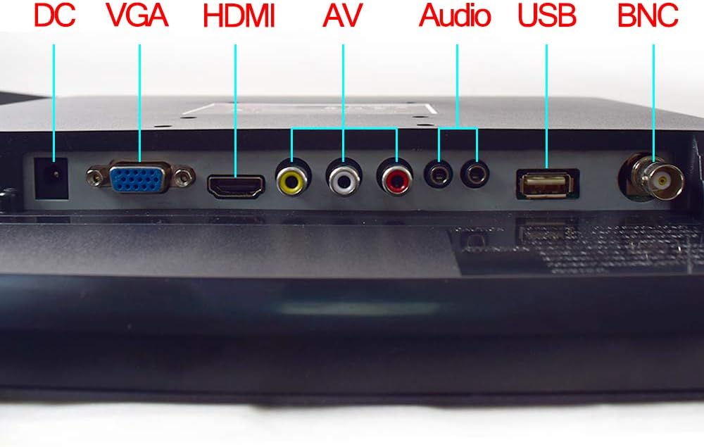 17 inch CCTV Monitor with VGA HDMI AV BNC Audio Ports Built-in Speaker 4:3 HD Display LCD Security Screen Z2891