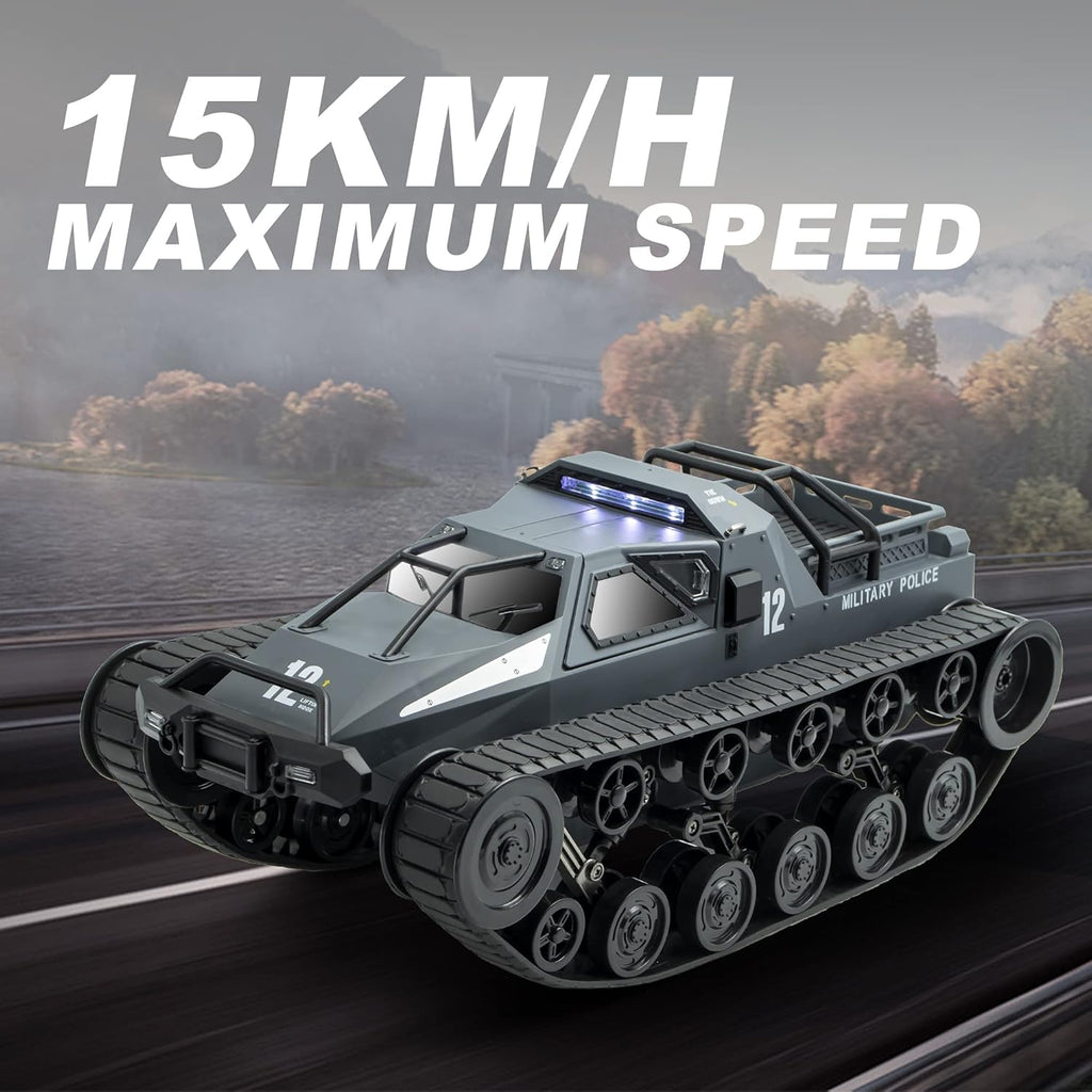 1:12 Remote Control Tank Toy 2.4Ghz All Terrain 4WD Rechargeable Battery L853103