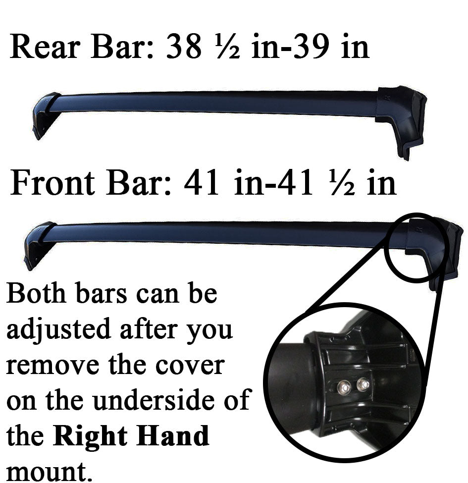 Black Aluminum Roof Rack Cross Bars Set of 2pcs F693722