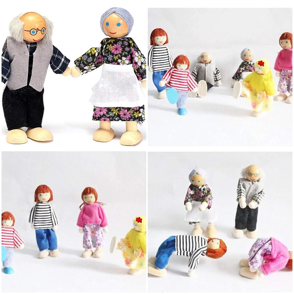 Wooden Dolls Playset Set of 7-Piece K263
