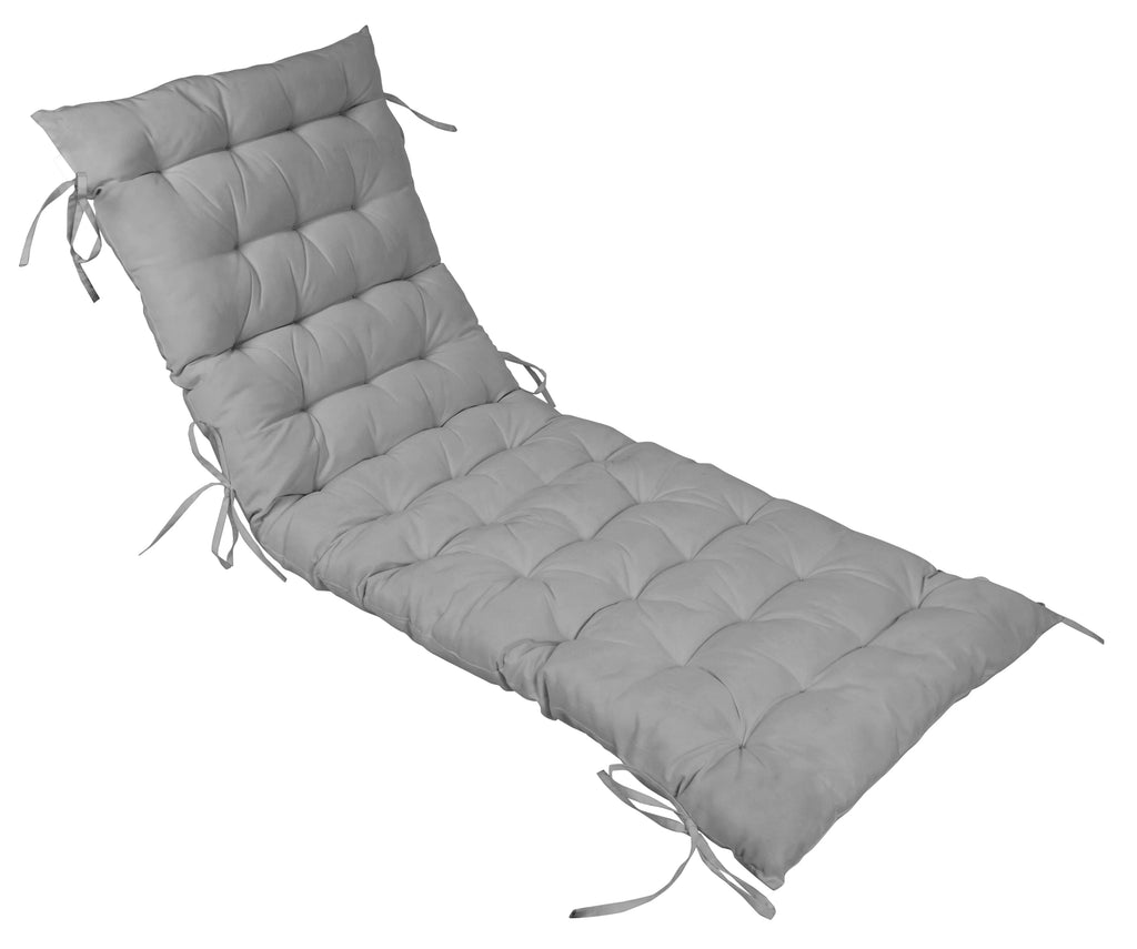 Gray Quilted Thick Padded Seat Cushion 74 x 23 inches B87020