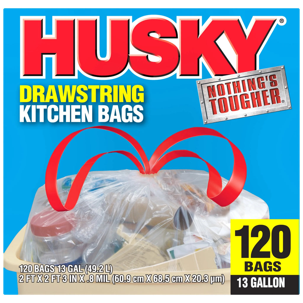 13 Gal Drawstring Clear Tall Kitchen Bag K11403