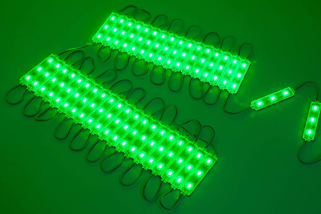 60 Green LED Light Module with 12v AC Power Package Z10623