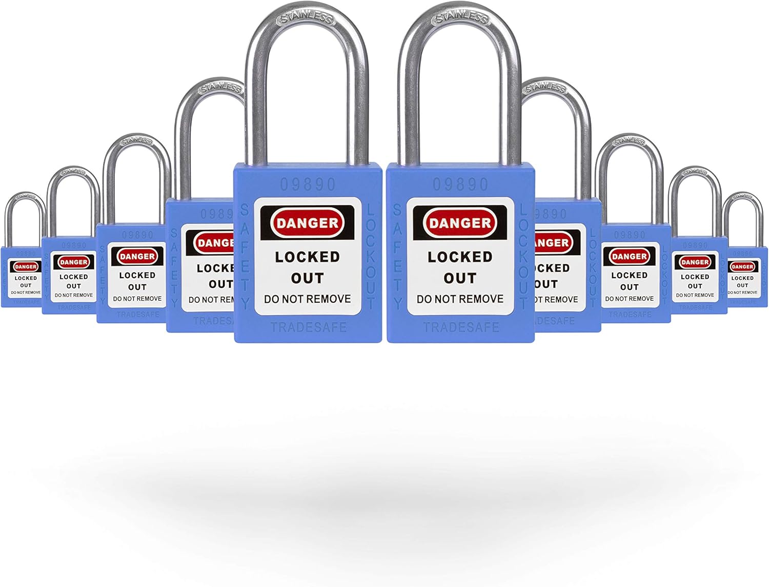 Red Lockout Tagout Padlocks, Pack of 2 T836