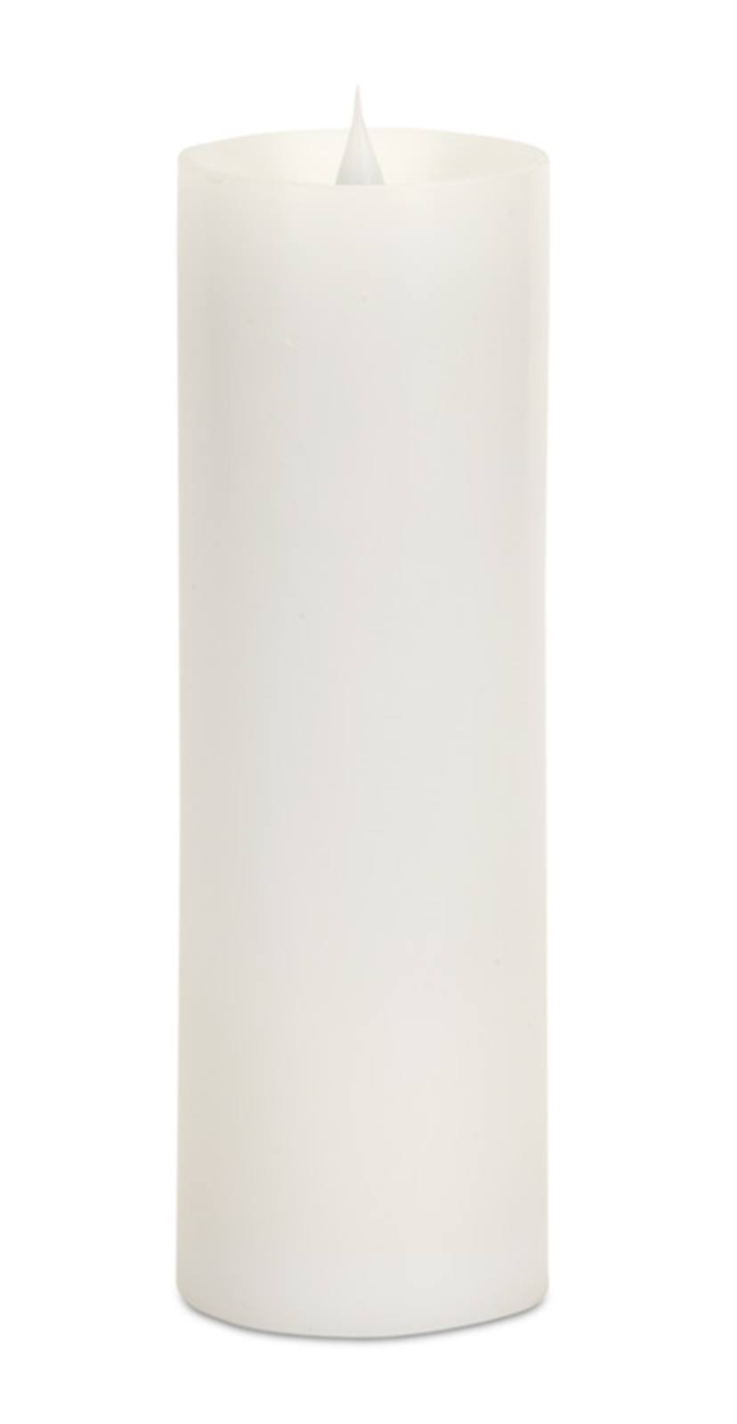 White LED Pillar Candle with Moving Flame I7555