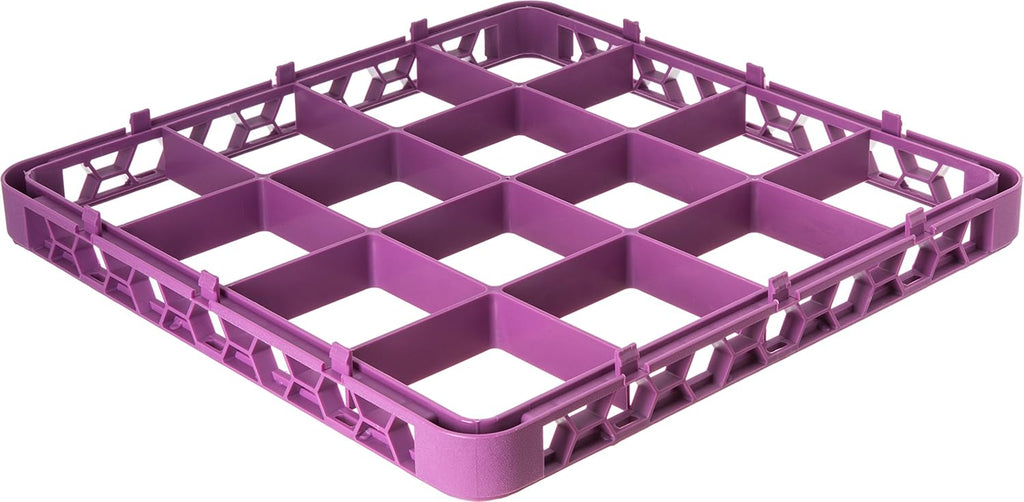 16 Compartment Divided Glass Rack Extender, Lavender, Pack of 2 D64474