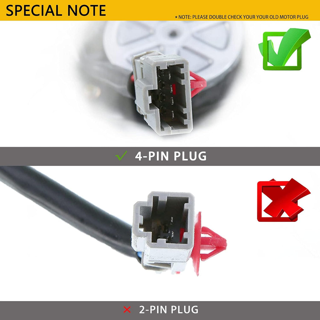 Front Left Driver Side Power Window Regulator with Motor for 1997-2001 Honda CR-V (4 Pins Plug) Pack of 2 D811793