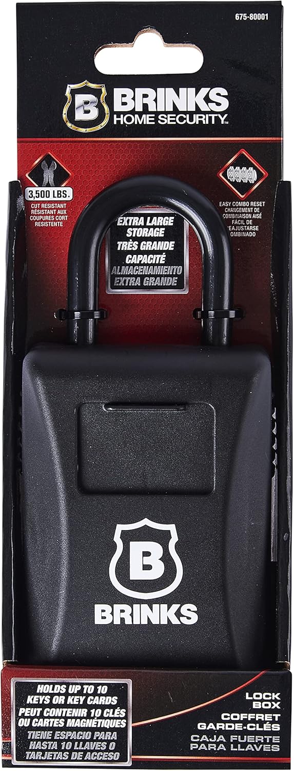 Combination Lock Box with Hardened Steel Shackle Pack of 2 V982